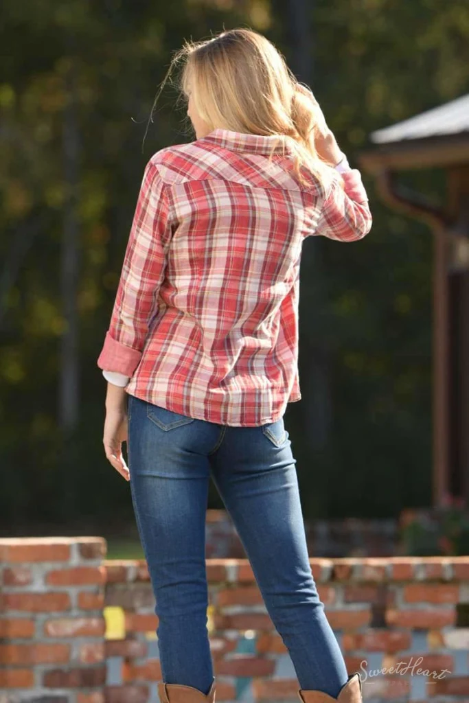 Clothes To Your Heart - Flannel Shirt Red - Image 4