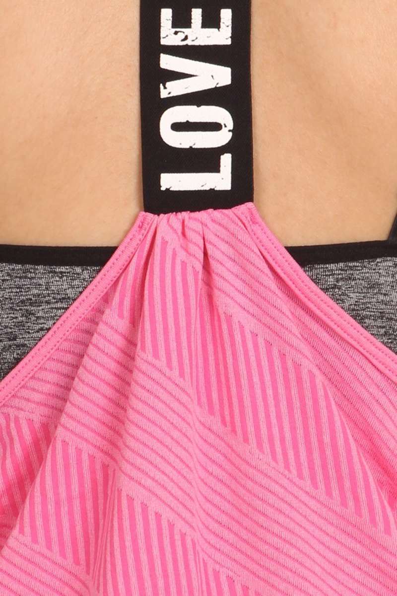 Let's Get Physical - Pink Love Racerback Tank Top - Image 5